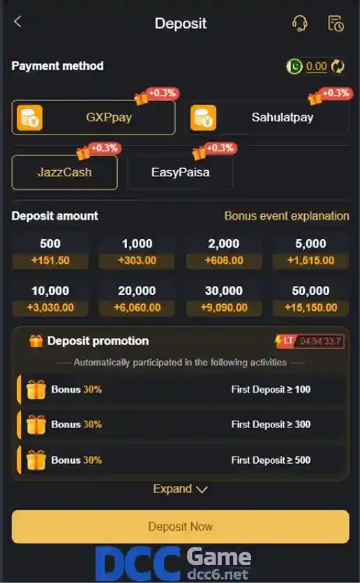 DCC6 8 DCC6 Game - Deposit - dcc6.net